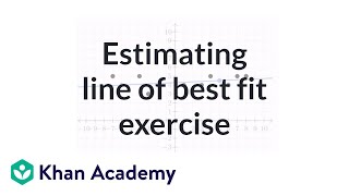 Estimating The Line Of Best Fit Exercise Regression Probability And Statistics Khan Academy