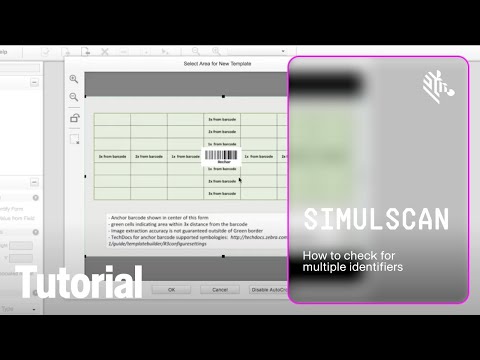 Zebra SimulScan Template Builder Tutorial: Multiple Identifiers
