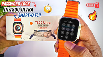 How To Set Password Lock In T800 Ultra Smartwatch ? 💯😱🔥