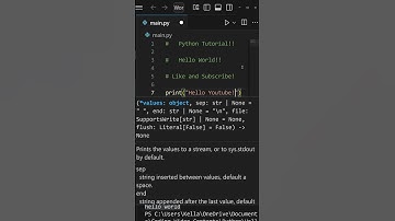 Python Hello World Tutorial!