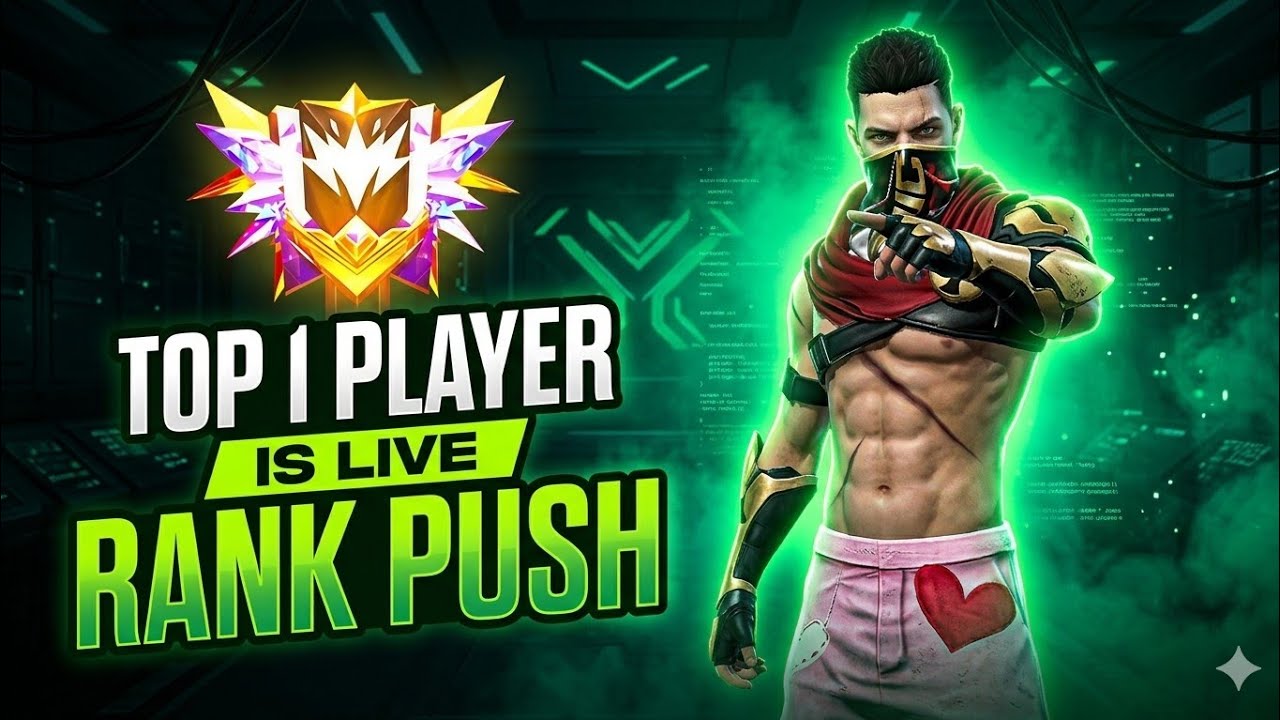free fire live streaming and rank pushing, and team code giveaway 👍🥳 ...
