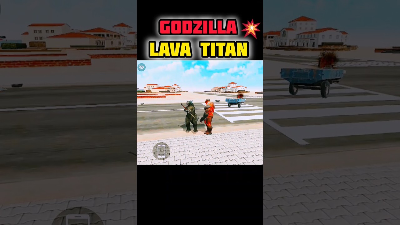 GODZILLA 🐊VS LAVA TITAN 🌋 INDIAN THEFT AUTO ⚡
