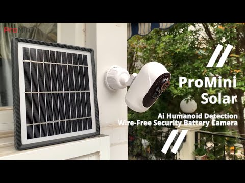 100 wire free ai securitypromini solar wire free security battery camera with solar panel