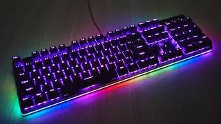 POWZAN CK650 Stardust RGB光學機械遊戲鍵盤歡迎燈效展示 