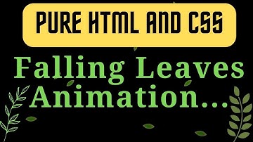 FALLING LEAVES ANIMATION with HTML and CSS for beginners | PURE HTML CSS | HTML, and CSS in Hindi