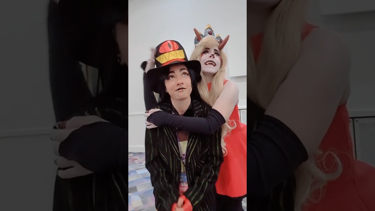 HAZBIN HOTEL FUNNY COSPLAY Charlie Sir pensions Angel dust Vaggie #hazbinhotel #cosplay