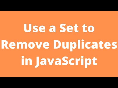 Use Set to Remove Duplicates in an Array in JavaScript