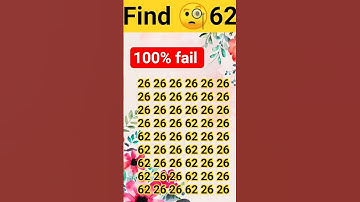 Find the odd number 👀62 #quiz #facts #illusion #challenge #phaliya #gk #puzzle #trending