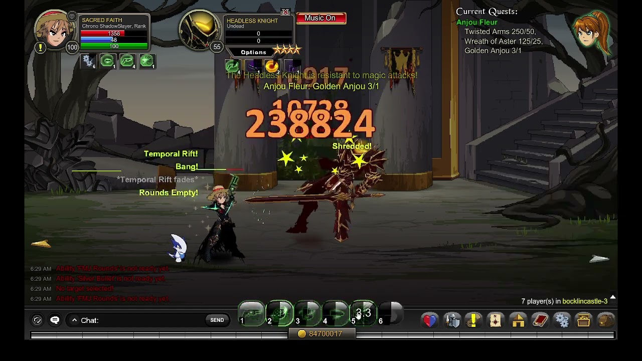 Alden's Liberation armor obtained aqw gameplay progress 
