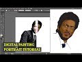 Digital Painting Tutorial for beginners in Adobe Illustrator | 2018 | Painting ShahRukh Khan Vector