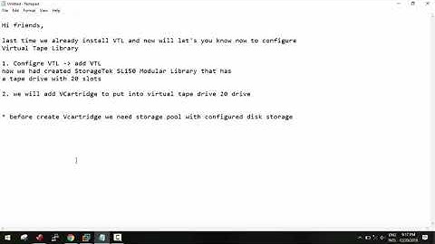 Configure Virtual Tape Library