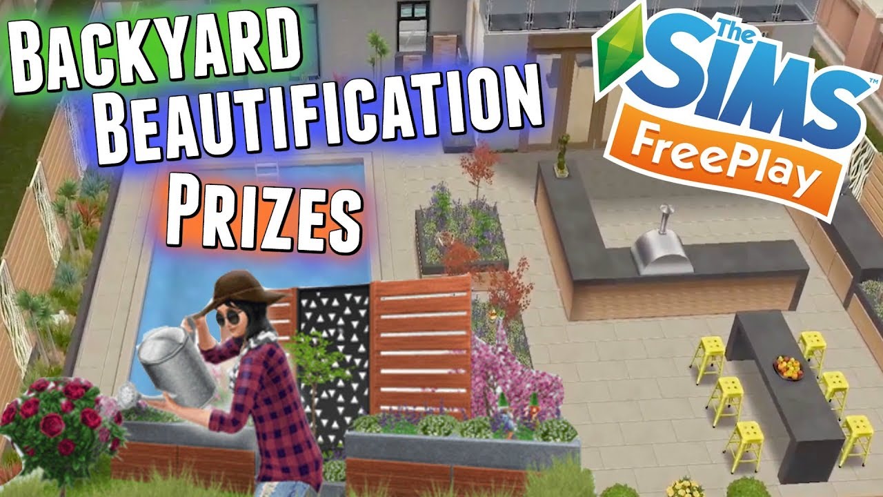 Sims Freeplay Backyard Beautification Event Prizes Youtube - rr mia roblox