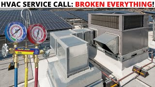 HVAC Service Call: York RTU Not Cooling (Broken Bearings & Squirrel Cage Fan Blade) Rooftop AC Unit