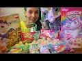 🦄UNIKORN PARTY/МУКБАНГ хлопья с молоком🥛/MUKBANG cereal with milk/MARSHMALLOW, COOKIES 🍪, ice cre