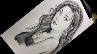 How to Draw a Girl with pencil
