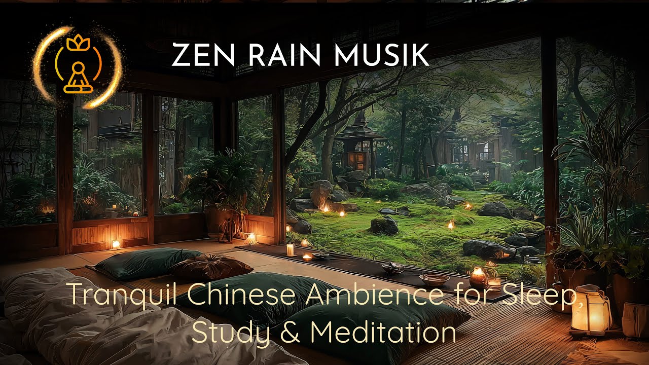 Дзен Музыка Дождя и Целительная Флейта | Спокойная китайская атмосфера для сна, учебы и медитации