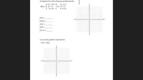 Notes Graphing Piecewise and Step Functions