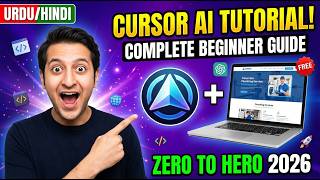 Cursor AI Complete Beginner Tutorial 2026 - Build a Website from Scratch Step by Step | Urdu Hindi