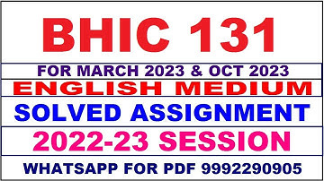 bhic 131 solved assignment 2022-23 in english | bhic 131 solved assignment 2022-23 | bhic 131 2023
