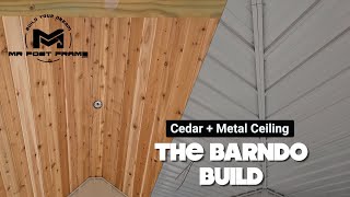 The Barndo Build | Day 47  48: Install Cedar + Metal Porch Ceiling | Ep 26