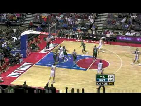 Allen Iverson Detroit 17pts 7ast vs Bucks Jefferso...