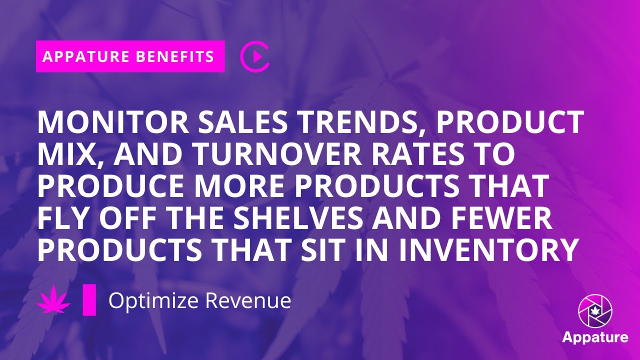 Appature Benefits: Monitor sales trends, product mix, and turnover rates