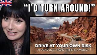 British Girl Watches the 10 Most Dangerous Road Trips in America!
