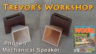 iPhone mechanical speaker + giveaway (Wood Magazine issue 225)