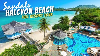 Sandals Halcyon Beach, St Lucia | Full Resort Walkthrough Tour & Review 4K | 2021