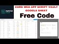how to build a crud application Web App with Google Apps Script &amp; Sheets |Step-by-Step Guide #coding