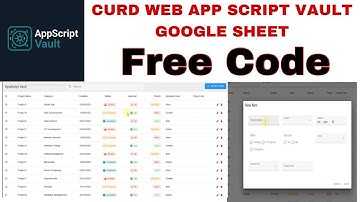 how to build a crud application Web App with Google Apps Script & Sheets |Step-by-Step Guide #coding