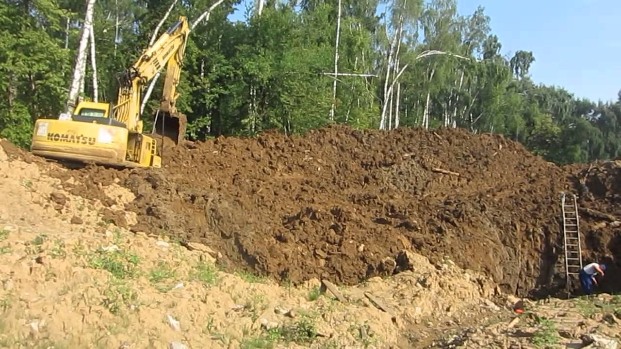 Рытье траншеи под дренаж - YouTube