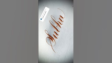 Copperplate calligraphy, tutorial: how I write your name #subha