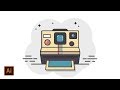 Illustrator Tutorial - Polaroid Camera Icon Flat Design (Illustrator Icon Tutorial)