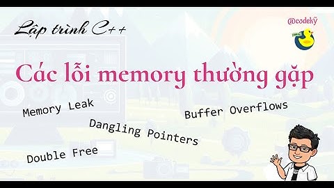 Các lỗi về memory thường gặp khi lập trình C++