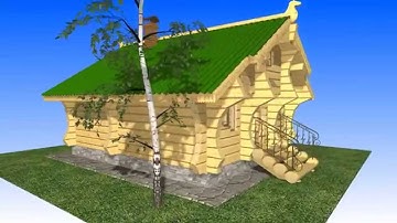 K3-Cottage software project. Russian Fairy Tale Log House.