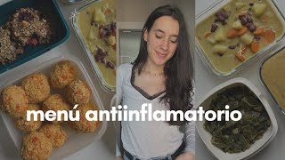 Menú antiinflamatorio para la semana ✦ batch cooking fácil y digestivo