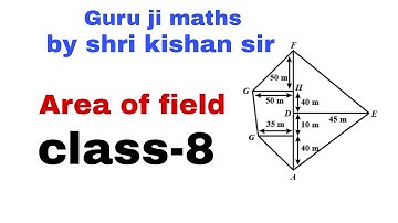 Area of field solution [class-8 solve solution] by guru ji maths