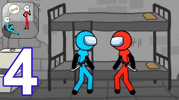 Stickman Escape: Prison Break - Gameplay Walkthrough Part 4 All Levels 33 - 40 (Android, iOS)
