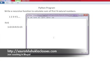 Recursive Python function to calculate sum of first N natural numbers