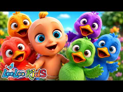 Five Little Ducks + Wheels On The Bus + Johny Johny Yes Papa - Learn Colors with Kids Songs
