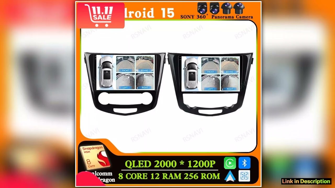 Android 15 Car Radio For Nissan Qashqai 2 J11 XTrail T32 Rogue 20132021 Wireless Carplay Auto GPS B