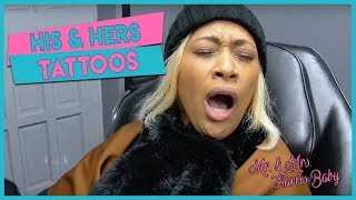 HIS AND HERS TATTOO (SHE ALMOST PASSED OUT) *MUST SEE* FUNNY REACTION
