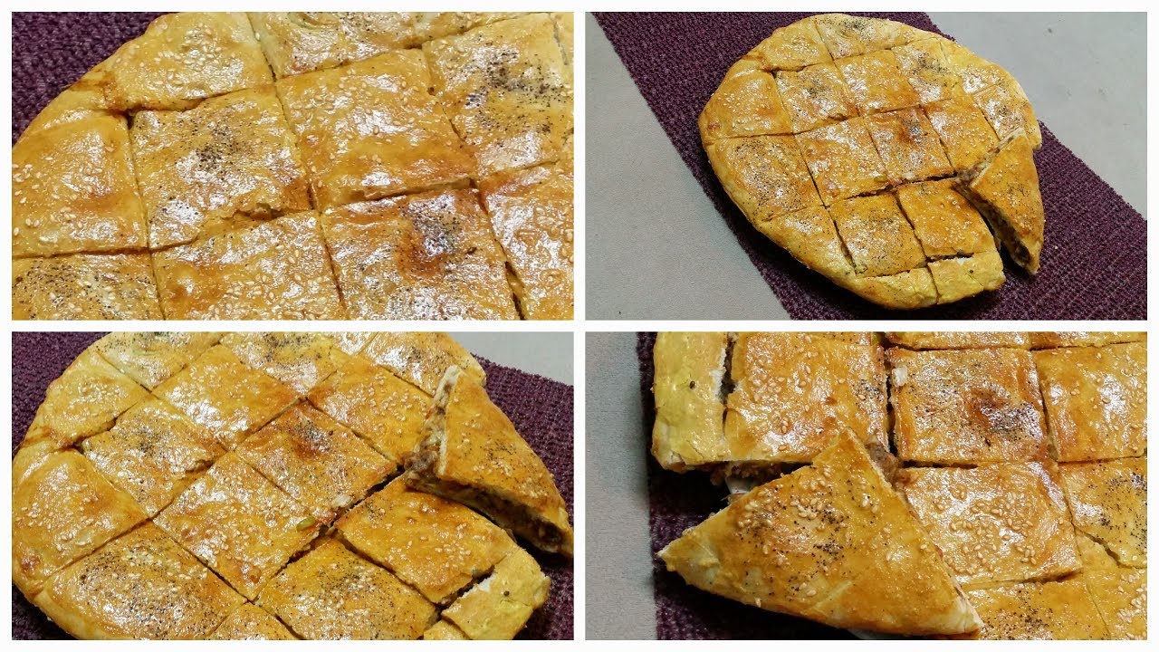 فطيرة محشية رائعة لازم تجربوها عجينة طرية + حشوة مميزة جدا مخبوزات سهلة لغداء مختلف