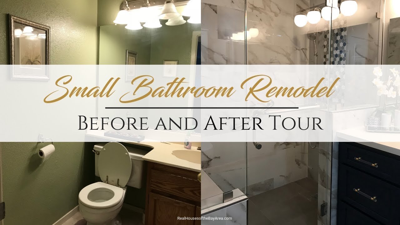 SMALL BATHROOM REMODEL (BEFORE AND AFTER TOUR) - YouTube