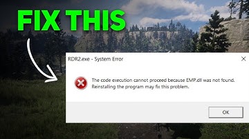 How to Fix This code execution cannot procced because EMP.dll was not found in Red Dead Redemption 2
