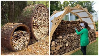 Ideas for storing firewood outside the house!  80 examples for inspiration!