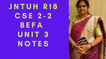 BEFA unit 3 JNTUH R18 CSE 2-2