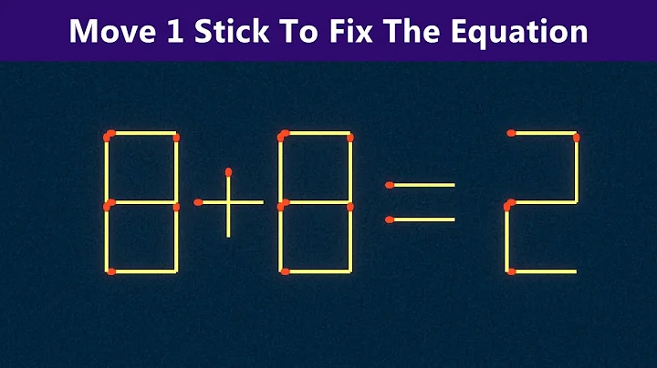 Move 1 Stick To Fix The Equation - Matchstick Puzzle