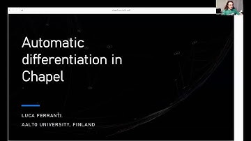 Automatic Differentiation in Chapel | ChapelCon 